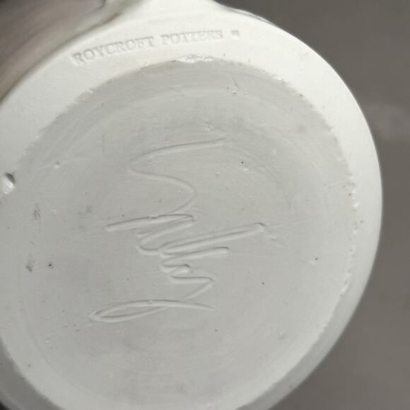 Roycroft Potters East Aurora NY Porcelain Pottery Pitcher Jug With Handle 9 1/4" - Picture 8 of 9